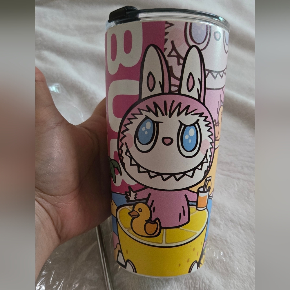 Kids Tumbler - Pink and Yellow